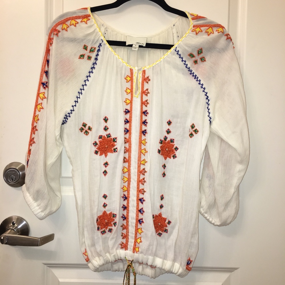 Greylin embroidered top